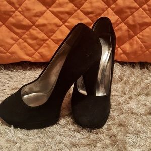 Calvin Klein faux suede heels